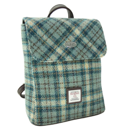 Scottish Harris Tweed Tummel Mini Backpack – Authentic Wool Tartan Bag with Adjustable Straps - Image 8 | Caelmoon
