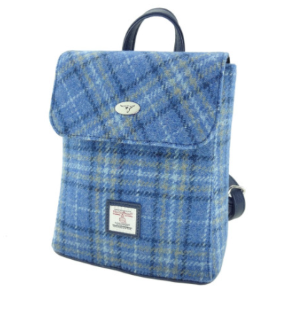 Scottish Harris Tweed Tummel Mini Backpack – Authentic Wool Tartan Bag with Adjustable Straps - Image 9 | Caelmoon