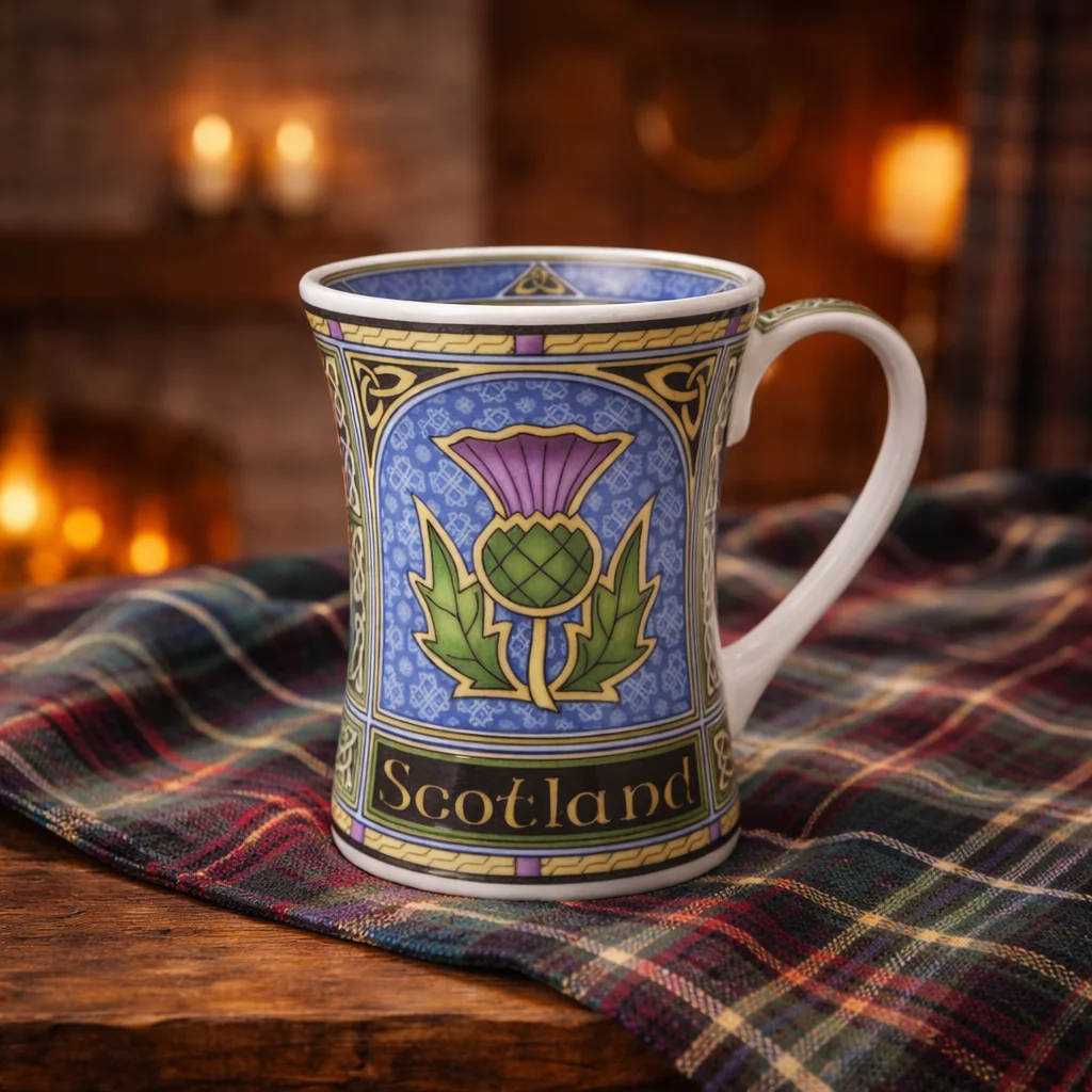 Scottish Thistle Ceramic Mug – Classic Heritage Design - Ceramics | Caelmoon