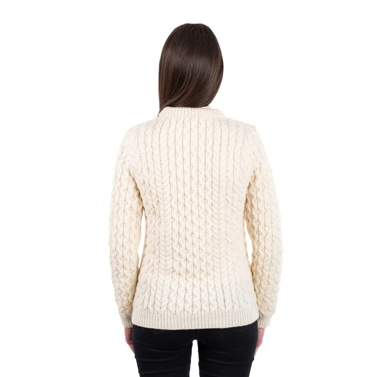 Side Button Knit Sweater – Classic Irish Wool Pullover with Button Detail - Image 10 | Caelmoon