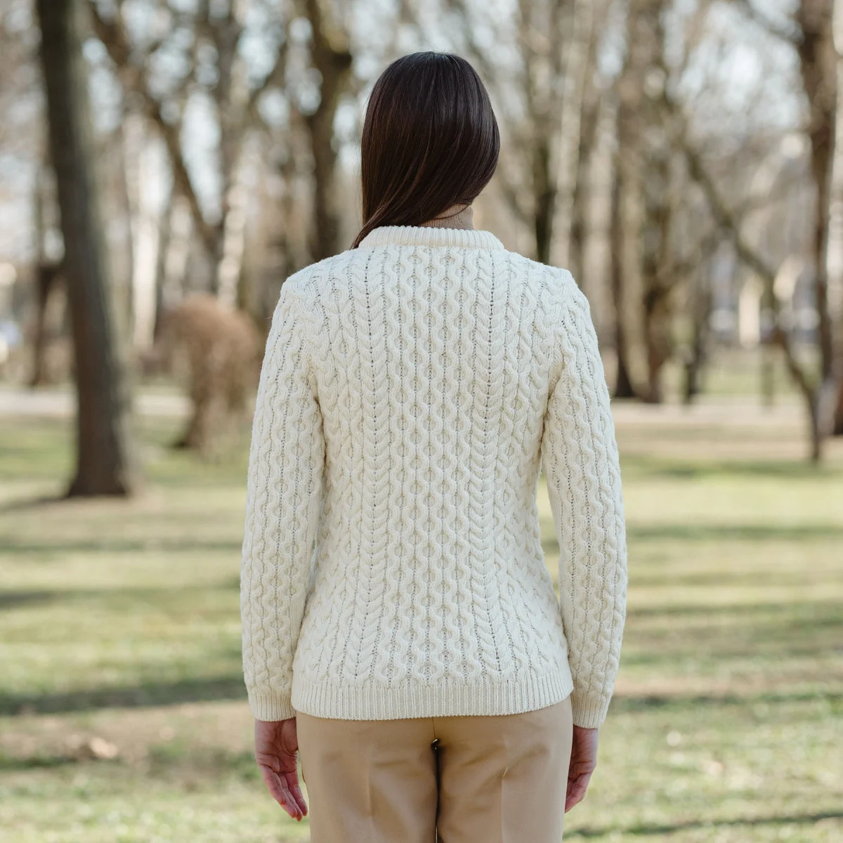 Side Button Knit Sweater – Classic Irish Wool Pullover with Button Detail - Image 6 | Caelmoon