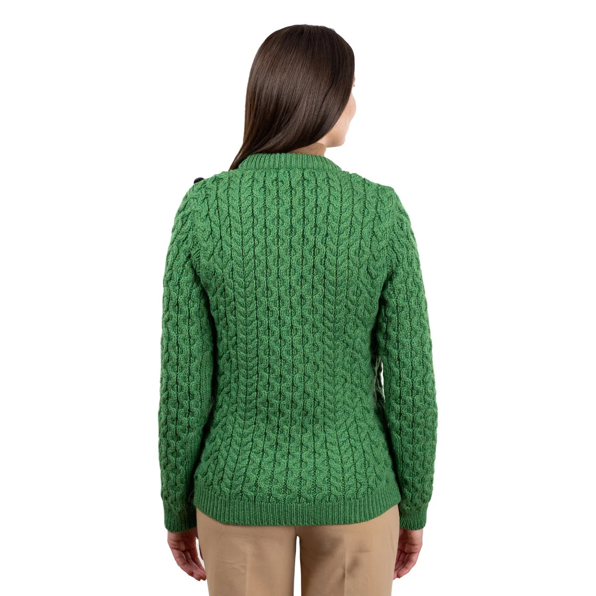 Side Button Knit Sweater – Classic Irish Wool Pullover with Button Detail - Image 11 | Caelmoon