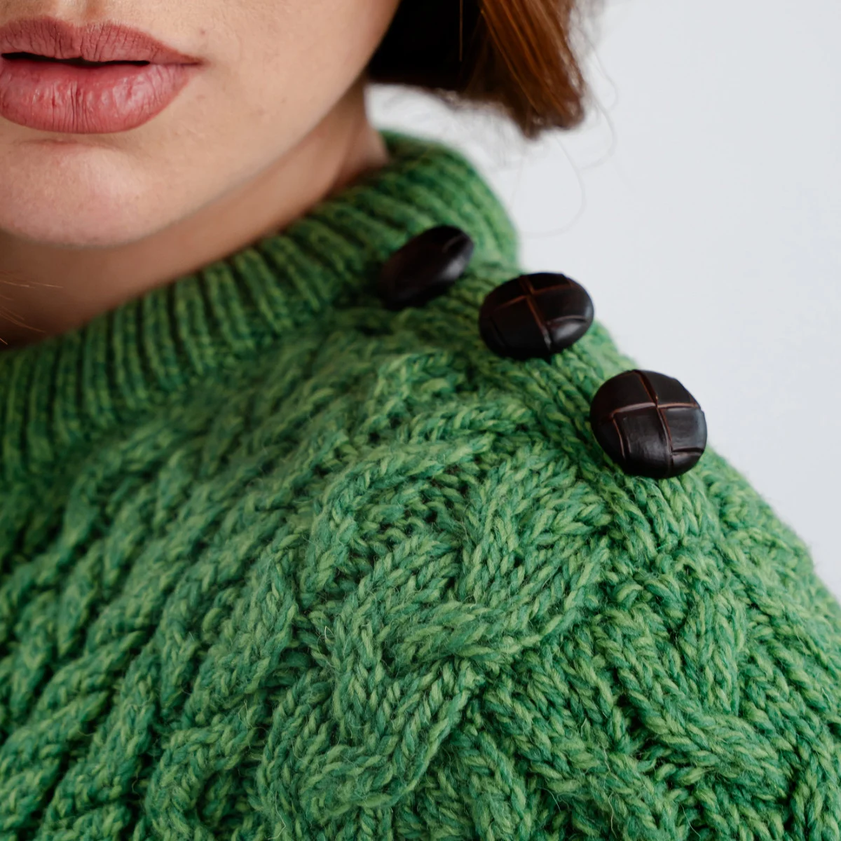 Side Button Knit Sweater – Classic Irish Wool Pullover with Button Detail - Image 16 | Caelmoon
