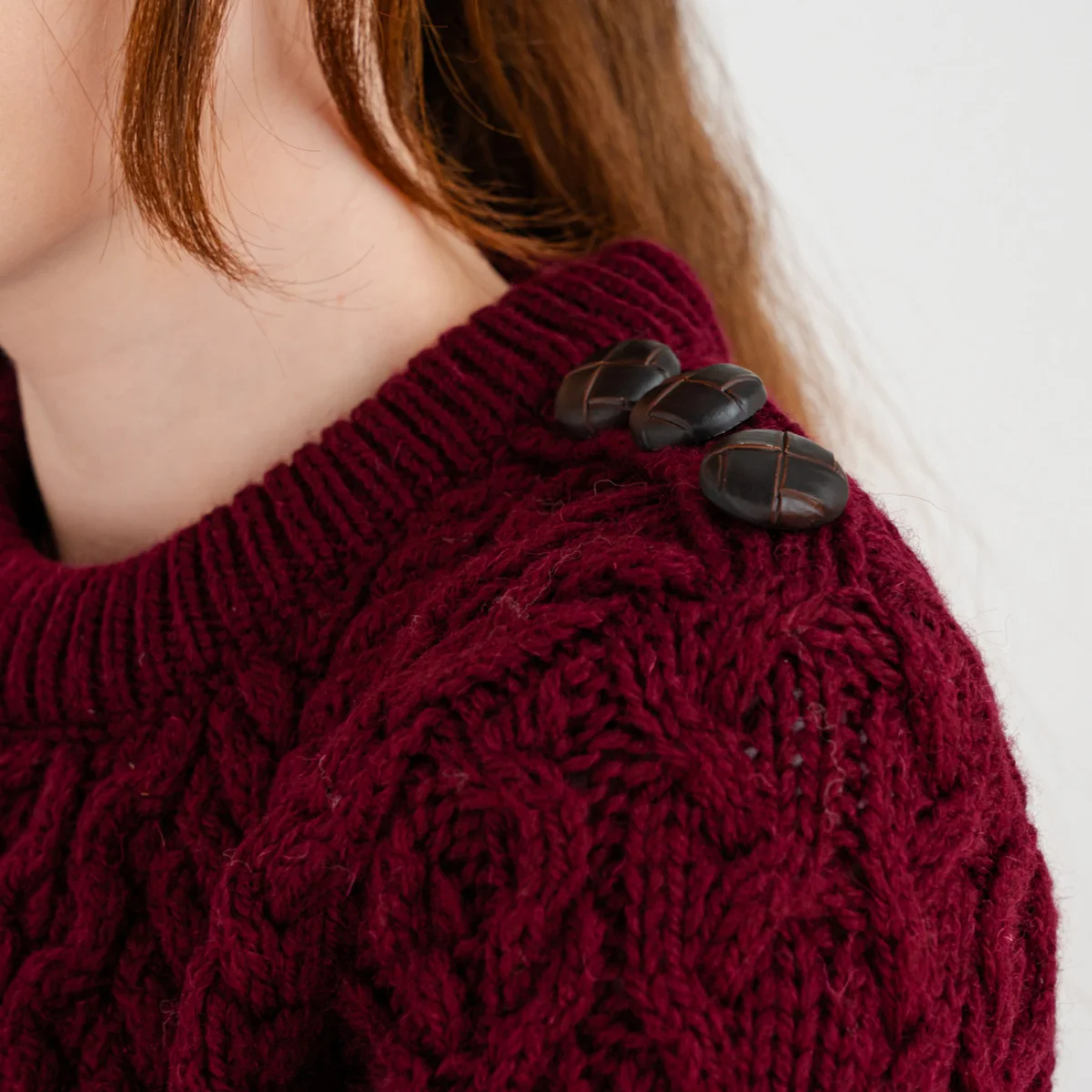 Side Button Knit Sweater – Classic Irish Wool Pullover with Button Detail - Image 17 | Caelmoon