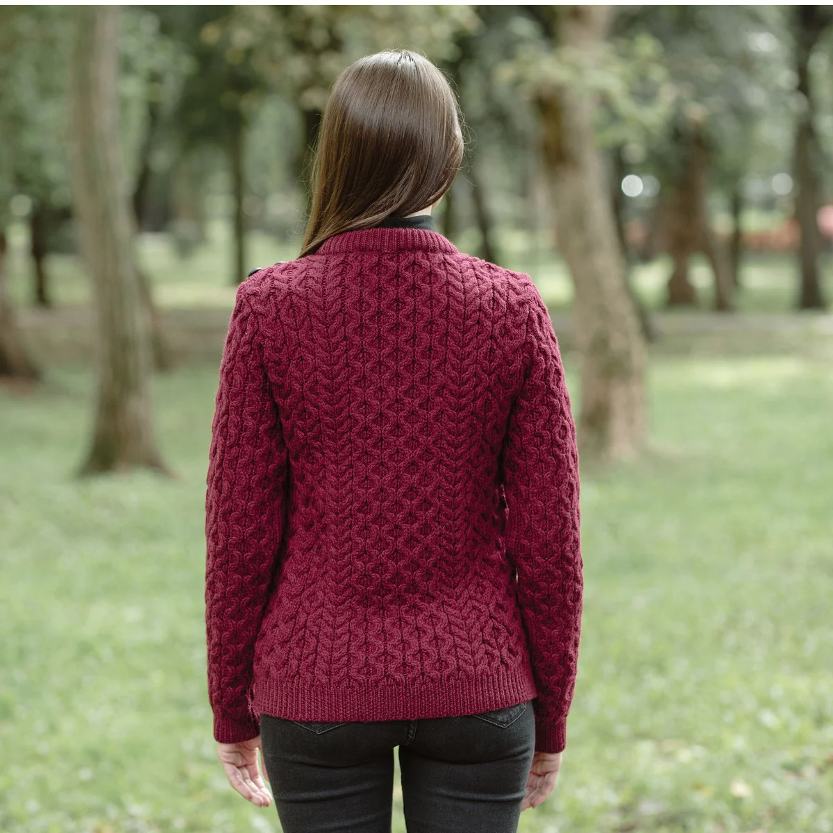 Side Button Knit Sweater – Classic Irish Wool Pullover with Button Detail - Image 8 | Caelmoon