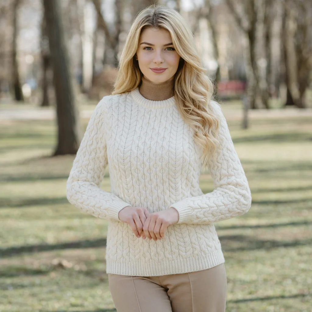 Side Button Knit Sweater – Classic Irish Wool Pullover with Button Detail | Caelmoon