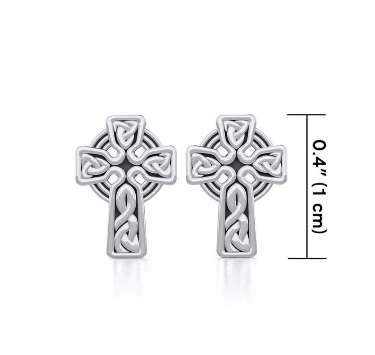 Sterling Silver Celtic Cross Post Earrings – Irish Heritage Jewelry - Image 4 | Caelmoon
