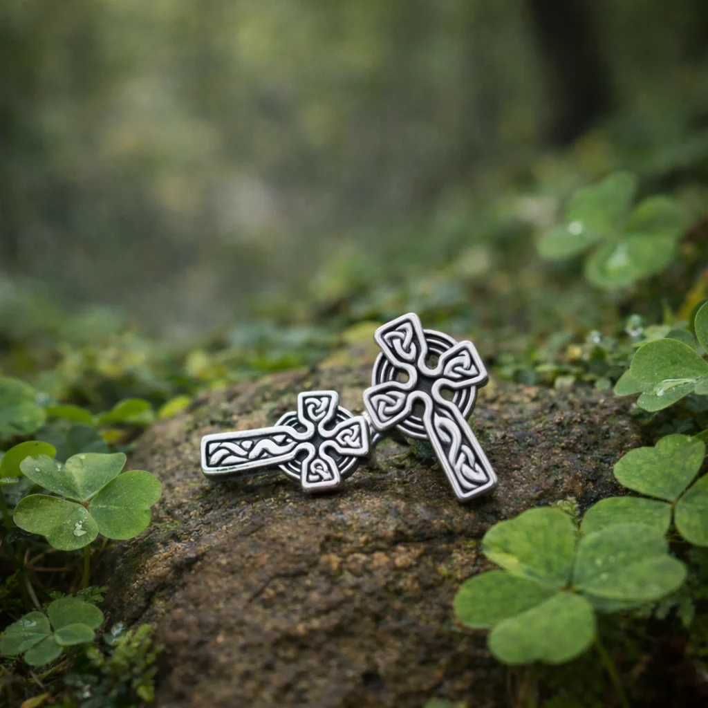 Sterling Silver Celtic Cross Post Earrings – Irish Heritage Jewelry - Jewelry | Caelmoon
