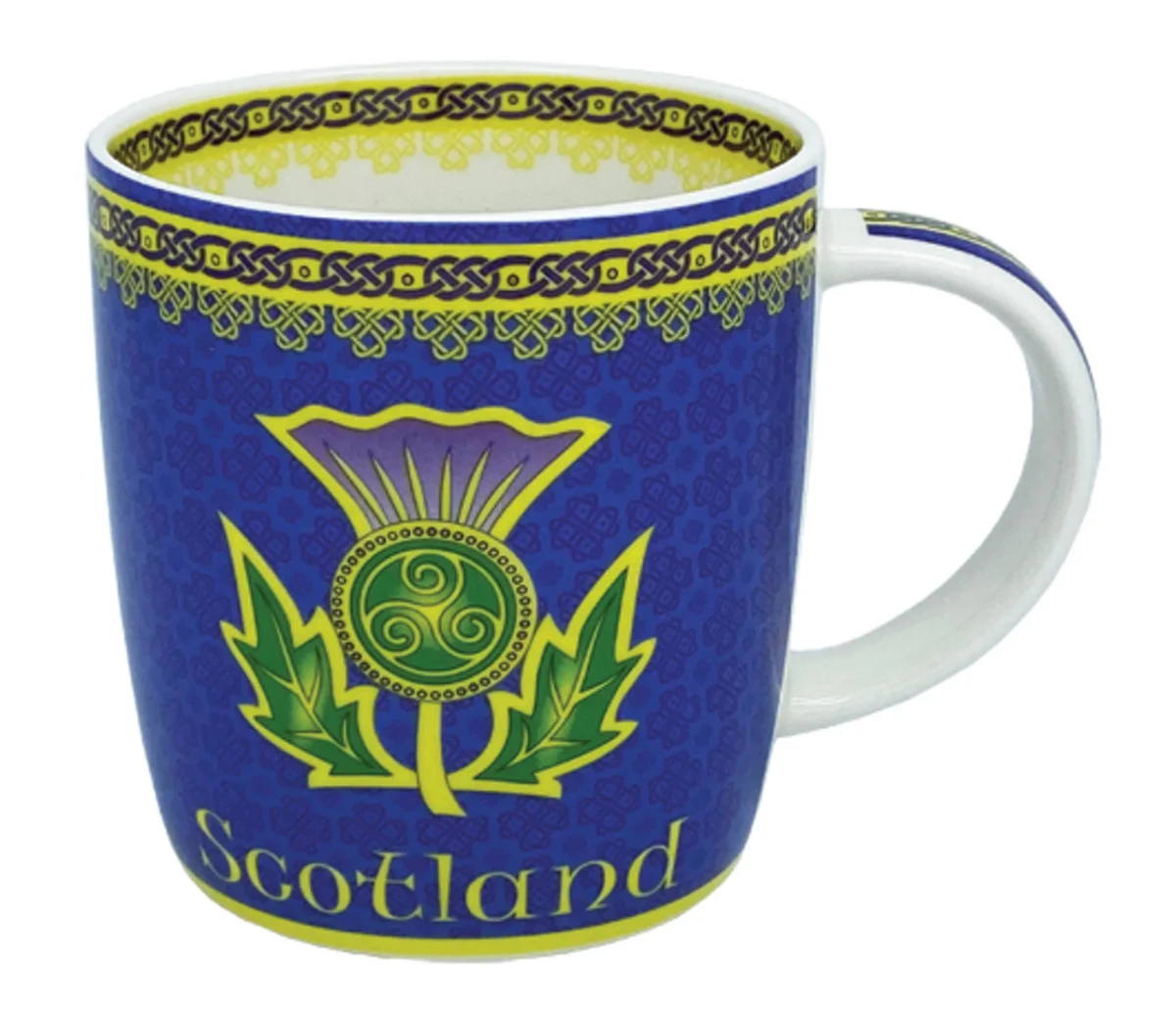 Thistle Spiral Ceramic Mug – Scottish Heritage Design - Image 3 | Caelmoon