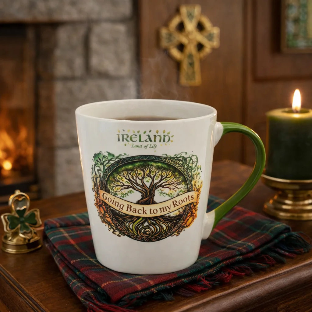 Traditional Celtic Tree of Life China Mug – Heritage Drinkware - Ceramics | Caelmoon