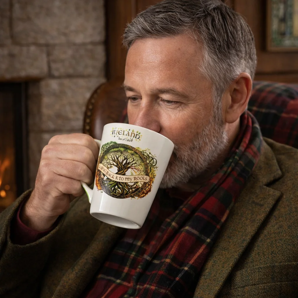 Traditional Celtic Tree of Life China Mug – Heritage Drinkware - Image 2 | Caelmoon