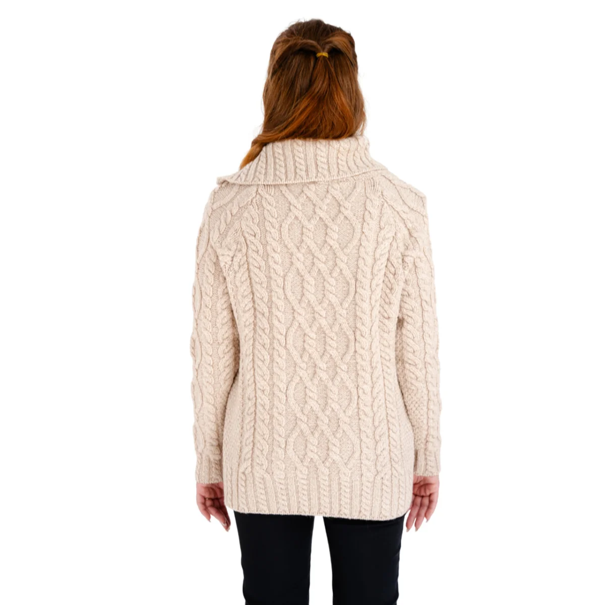 Women’s Merino Wool Zip-Neck Sweater – Classic Warm Wool Knit Pullover - Image 10 | Caelmoon